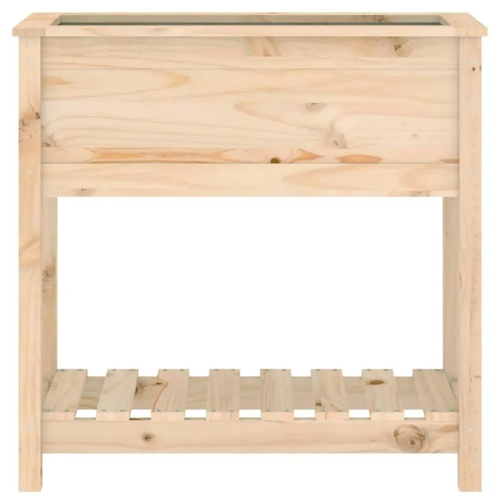 Planter with Shelf 82.5x34.5x81 cm Solid Wood Pine 823759