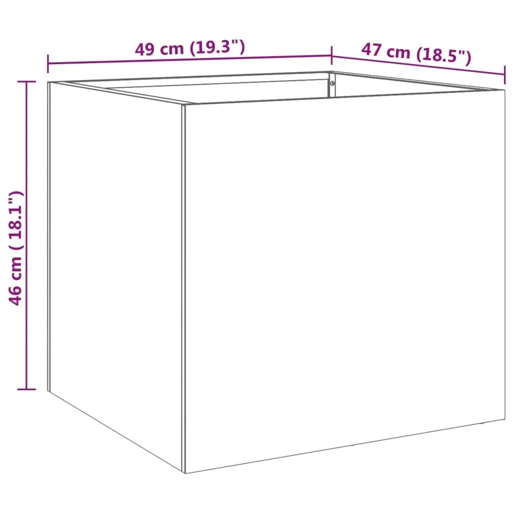 Planters 2 pcs Silver 49x47x46 cm Stainless Steel 841568