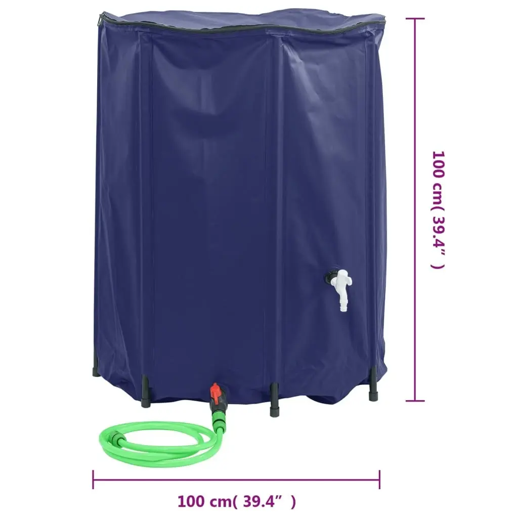 Water Tank with Tap Foldable 750 L PVC 155993