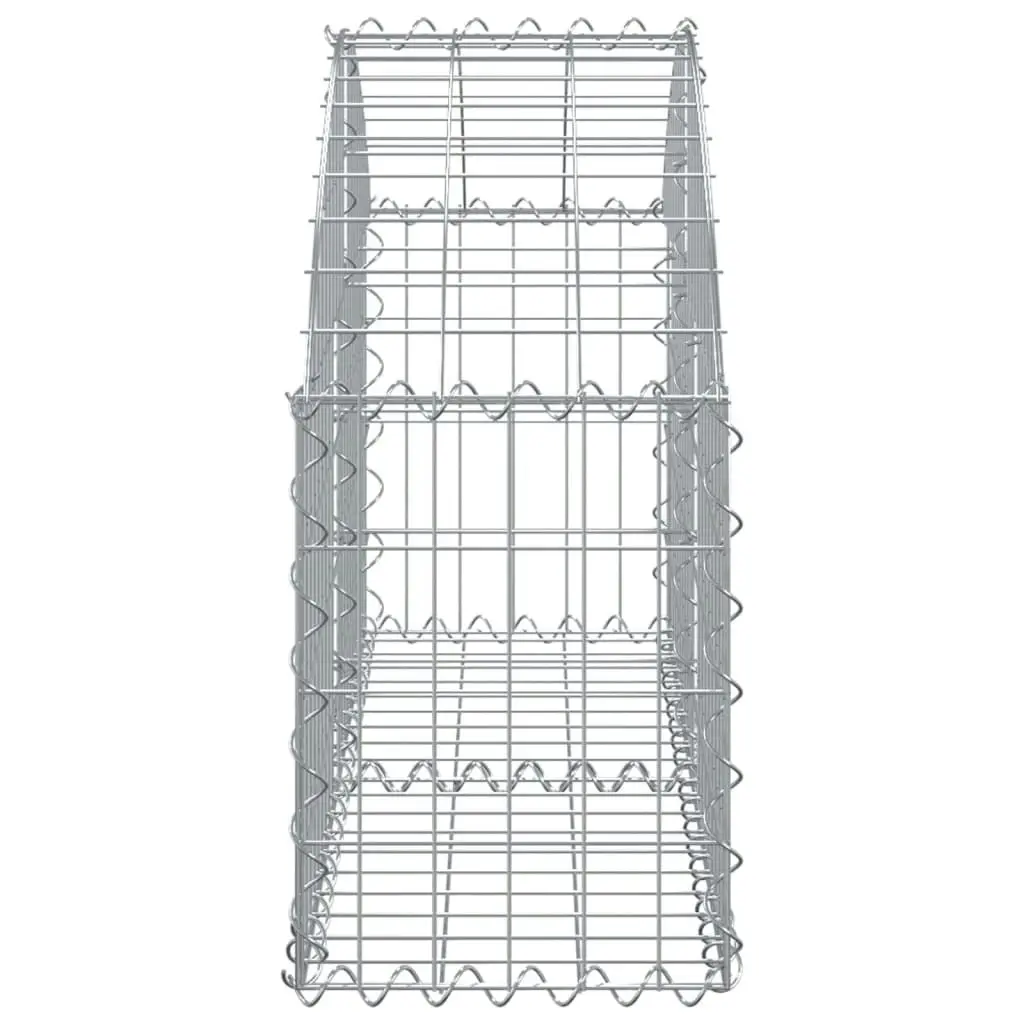 Arched Gabion Basket 100x30x40/60 cm Galvanised Iron 153422