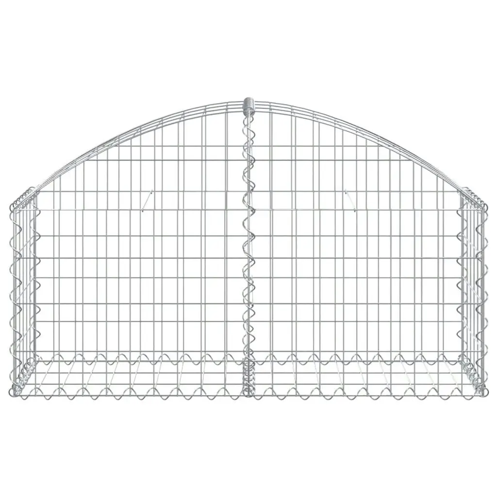 Arched Gabion Basket 100x30x40/60 cm Galvanised Iron 153422