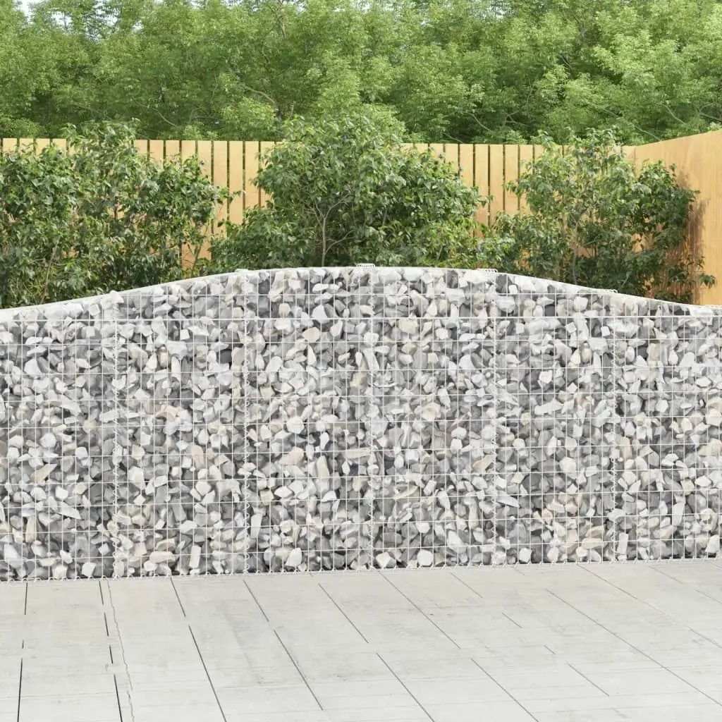 Arched Gabion Basket 400x30x100/120 cm Galvanised Iron 153405