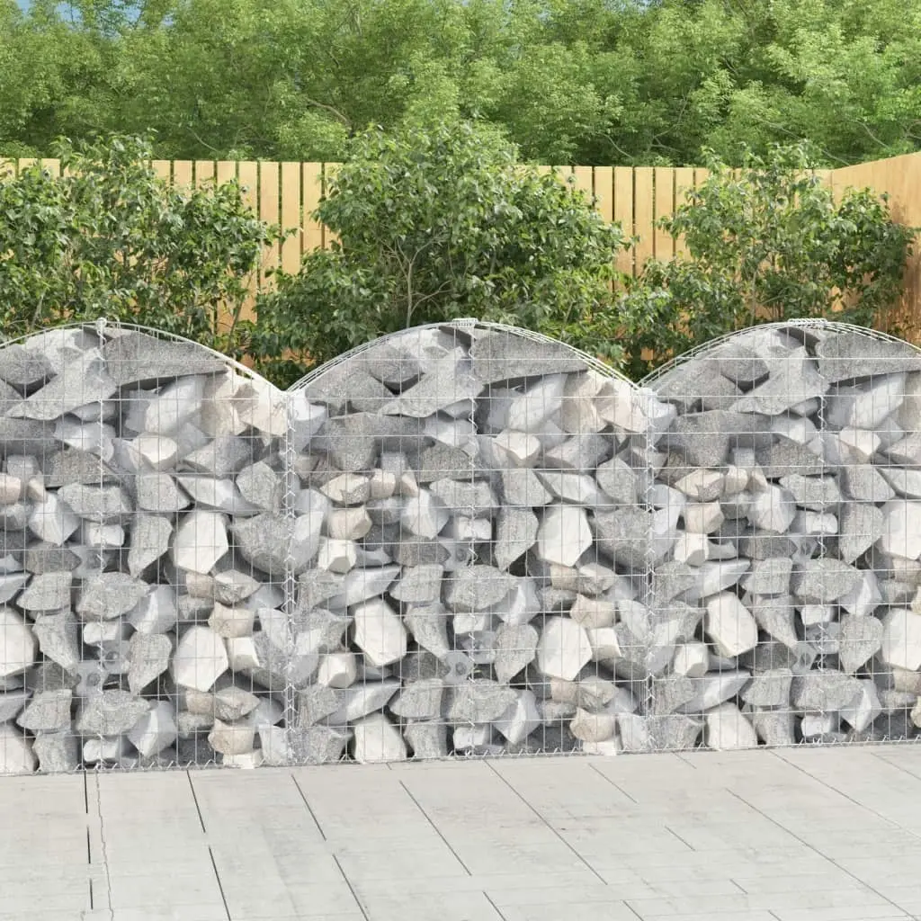 Arched Gabion Basket 100x30x100/120 cm Galvanised Iron 153425