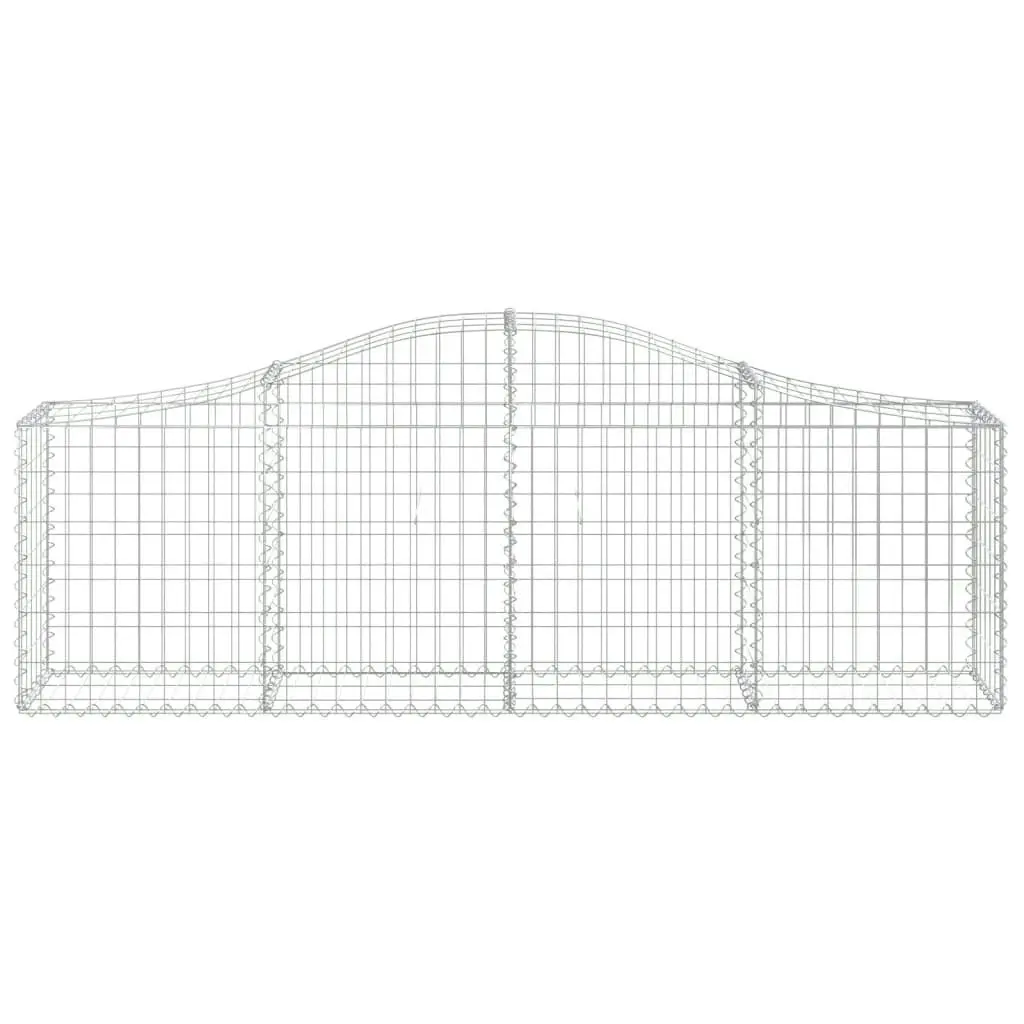 Arched Gabion Baskets 3 pcs 200x30x60/80 cm Galvanised Iron 3145389