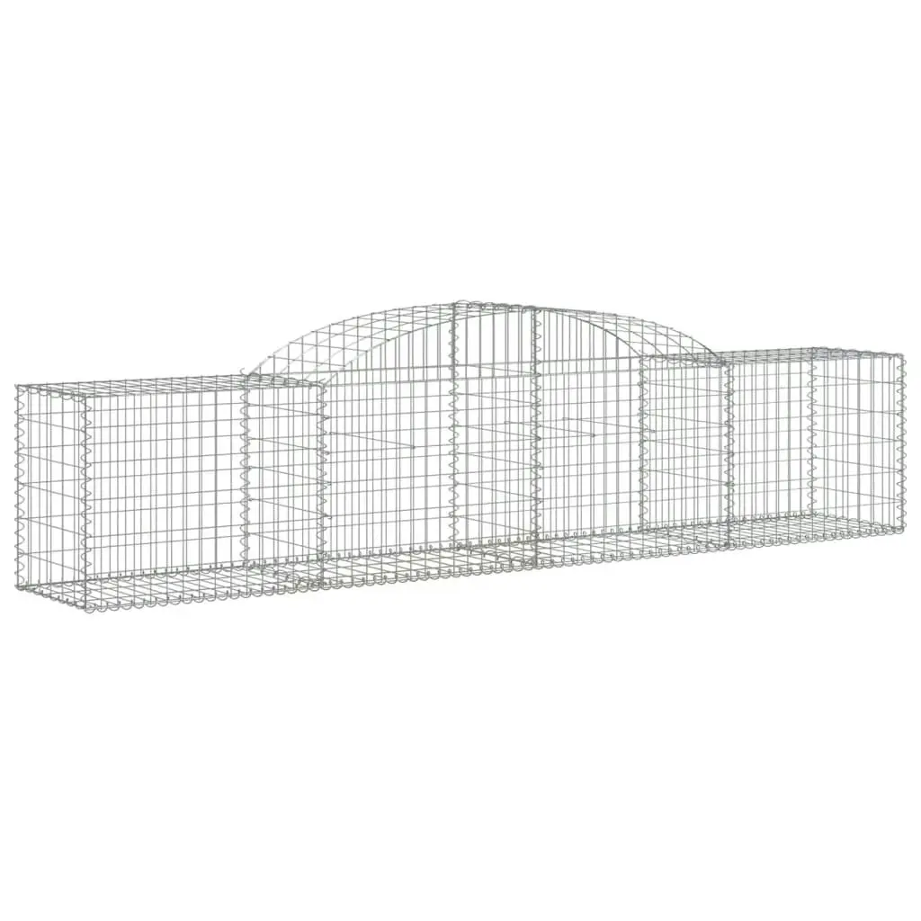 Arched Gabion Baskets 3 pcs 300x50x60/80 cm Galvanised Iron 3146666