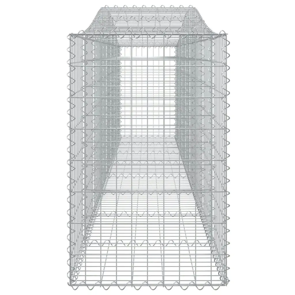 Arched Gabion Baskets 2 pcs 400x50x80/100 cm Galvanised Iron 3145943