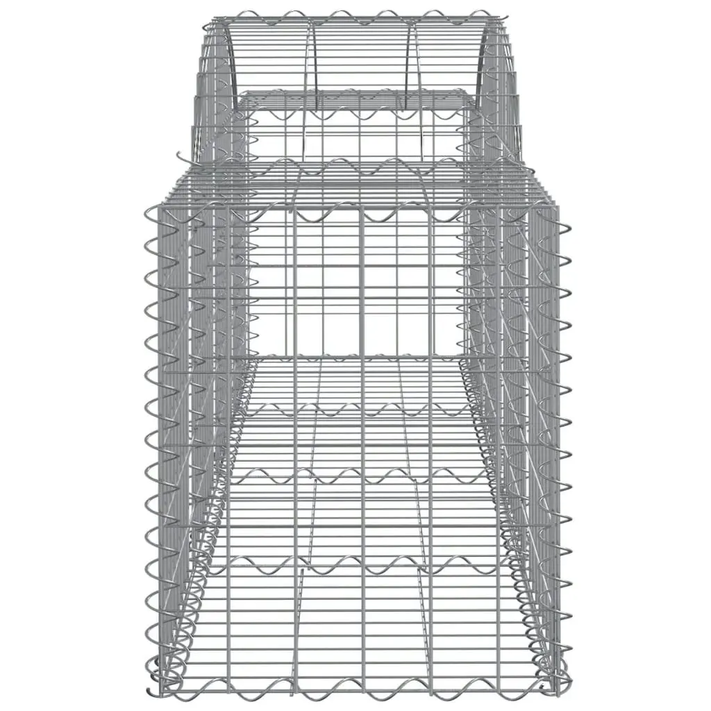 Arched Gabion Baskets 4 pcs 200x50x60/80 cm Galvanised Iron 3146280