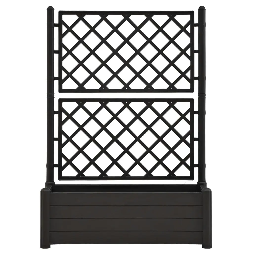 Garden Planter with Trellis 100x43x142 cm PP Anthracite 313985