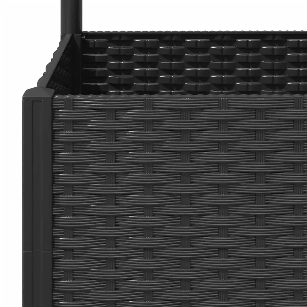 Garden Planter with Trellis Black 40x40x136 cm PP 318269