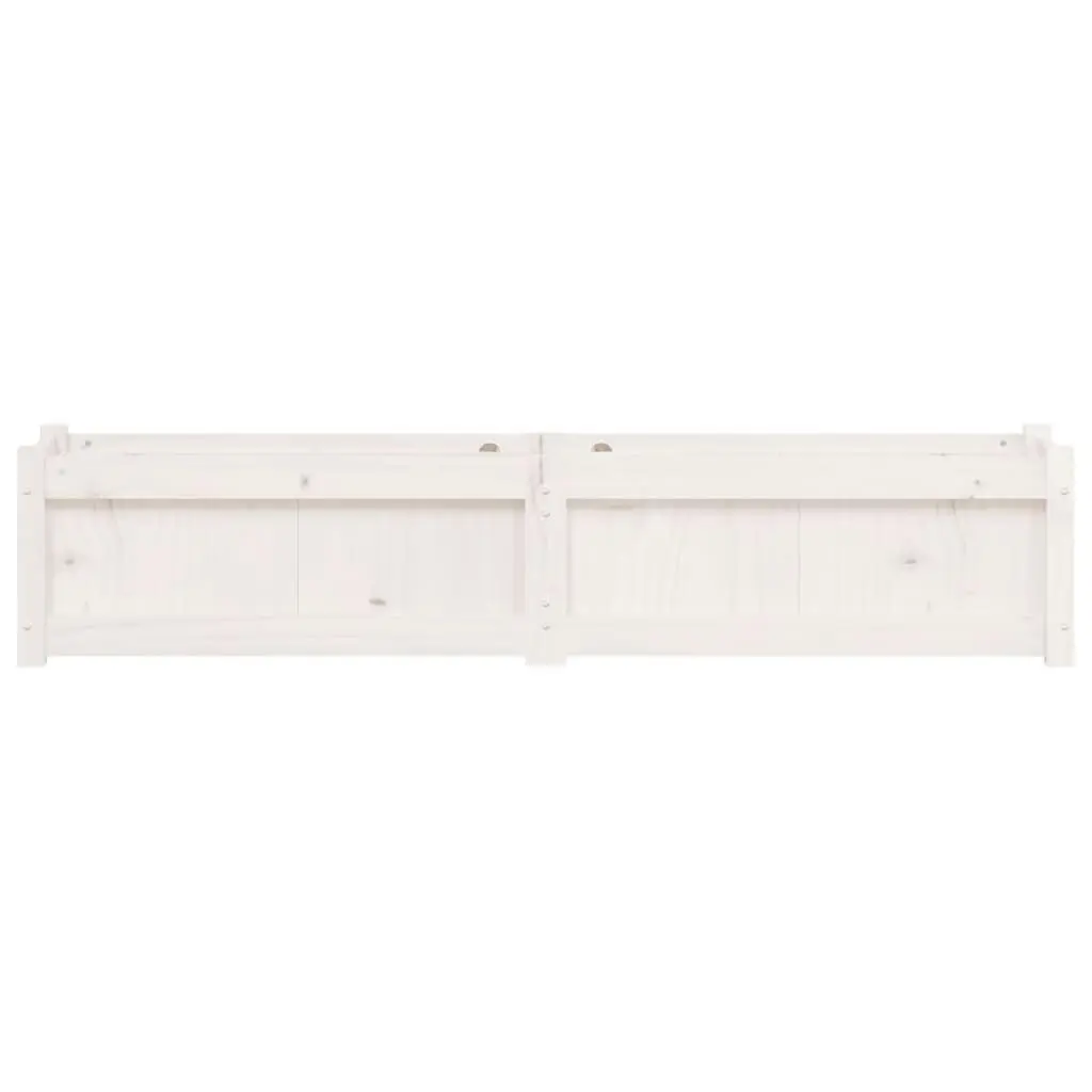 Garden Planter White 150x31x31 cm Solid Wood Pine 837476