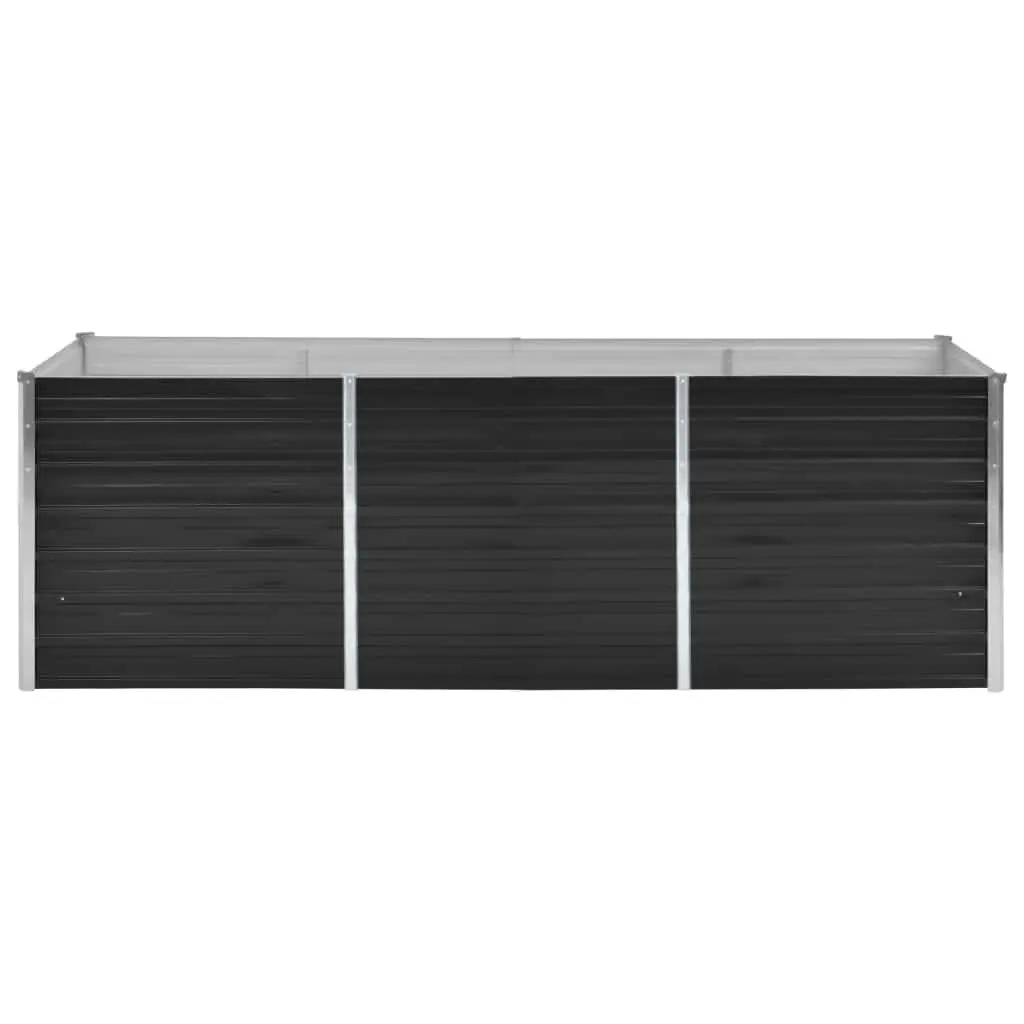 Garden Raised Bed Anthracite 240x80x77 cm Galvanised Steel 45726