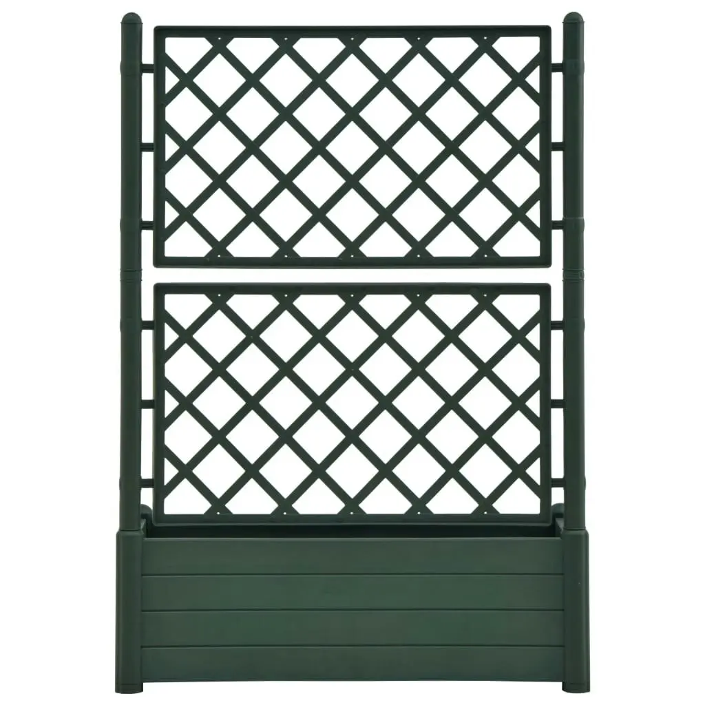 Garden Planter with Trellis 100x43x142 cm PP Green 313986