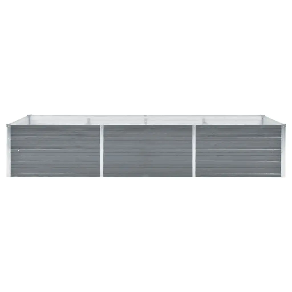 Garden Raised Bed Galvanised Steel 240x80x45 cm Grey 44842