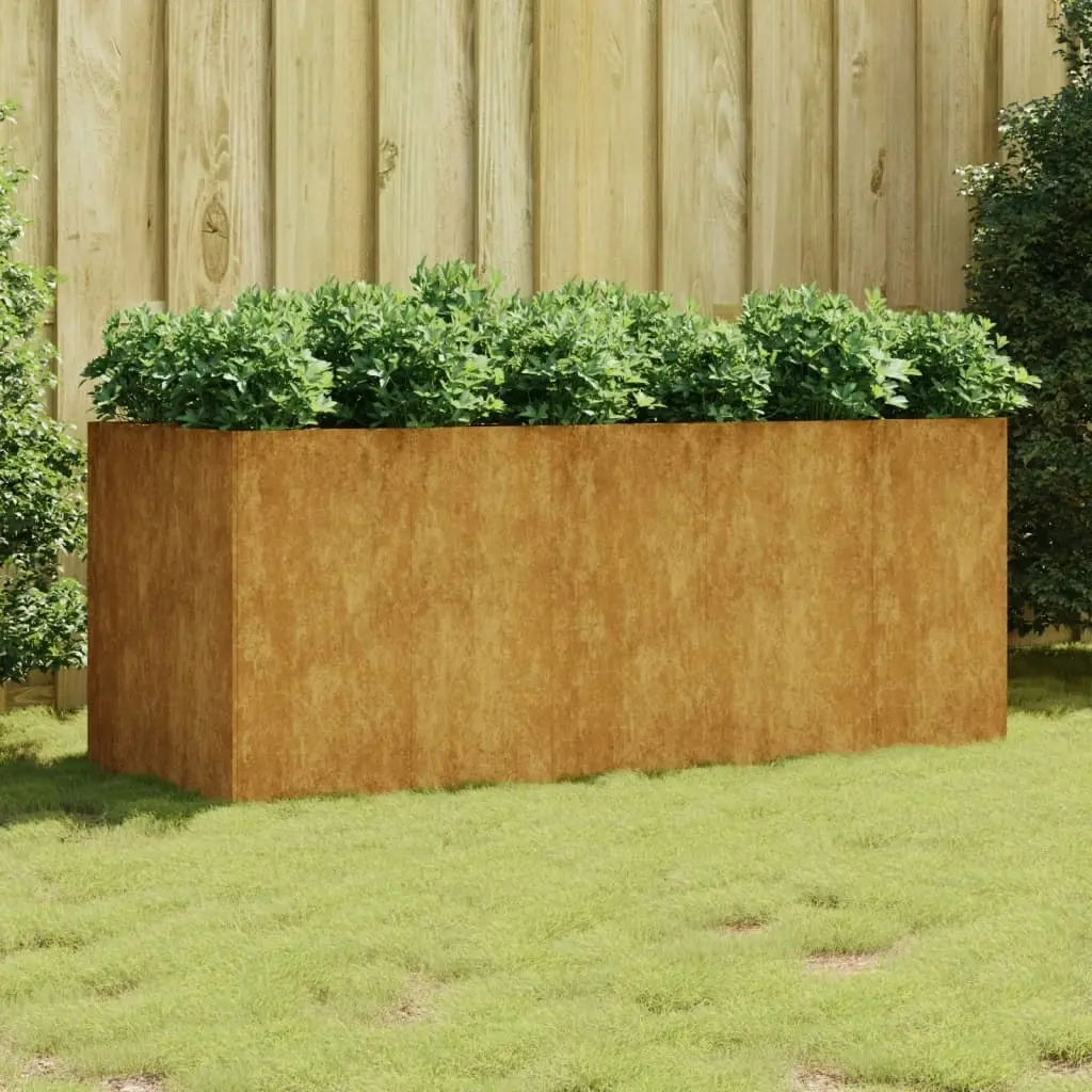 Garden Raised Bed 200x80x80 cm Corten Steel 824539