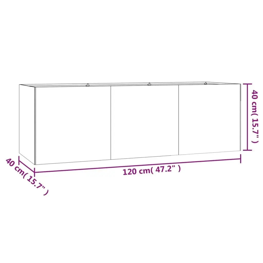 Garden Raised Bed 120x40x40 cm Corten Steel 824520