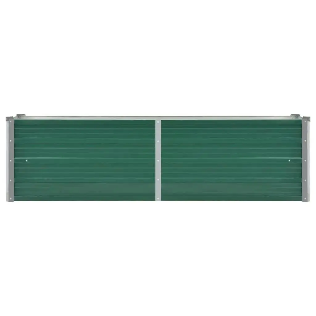 Garden Raised Bed Galvanised Steel 160x40x45 cm Green 44851