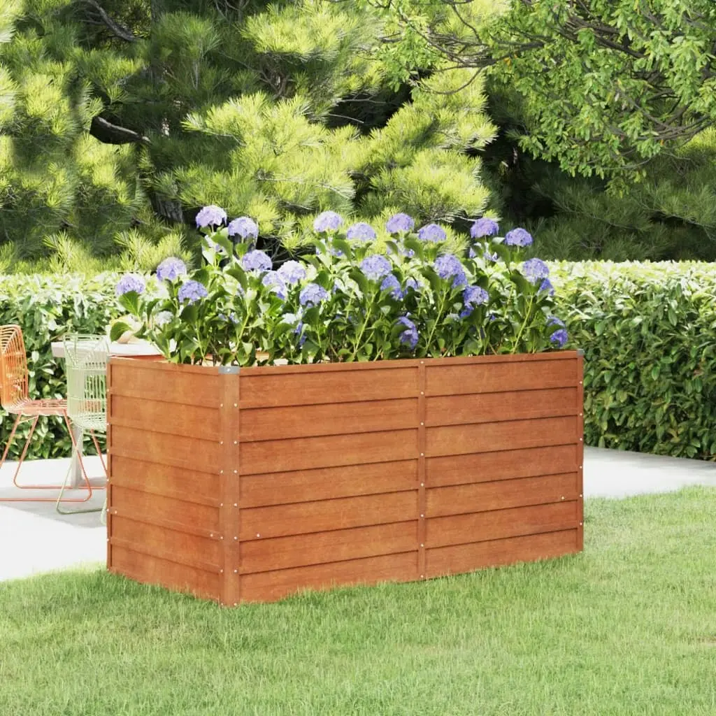 Garden Raised Bed Rusty 160x80x77 cm Corten Steel 151959