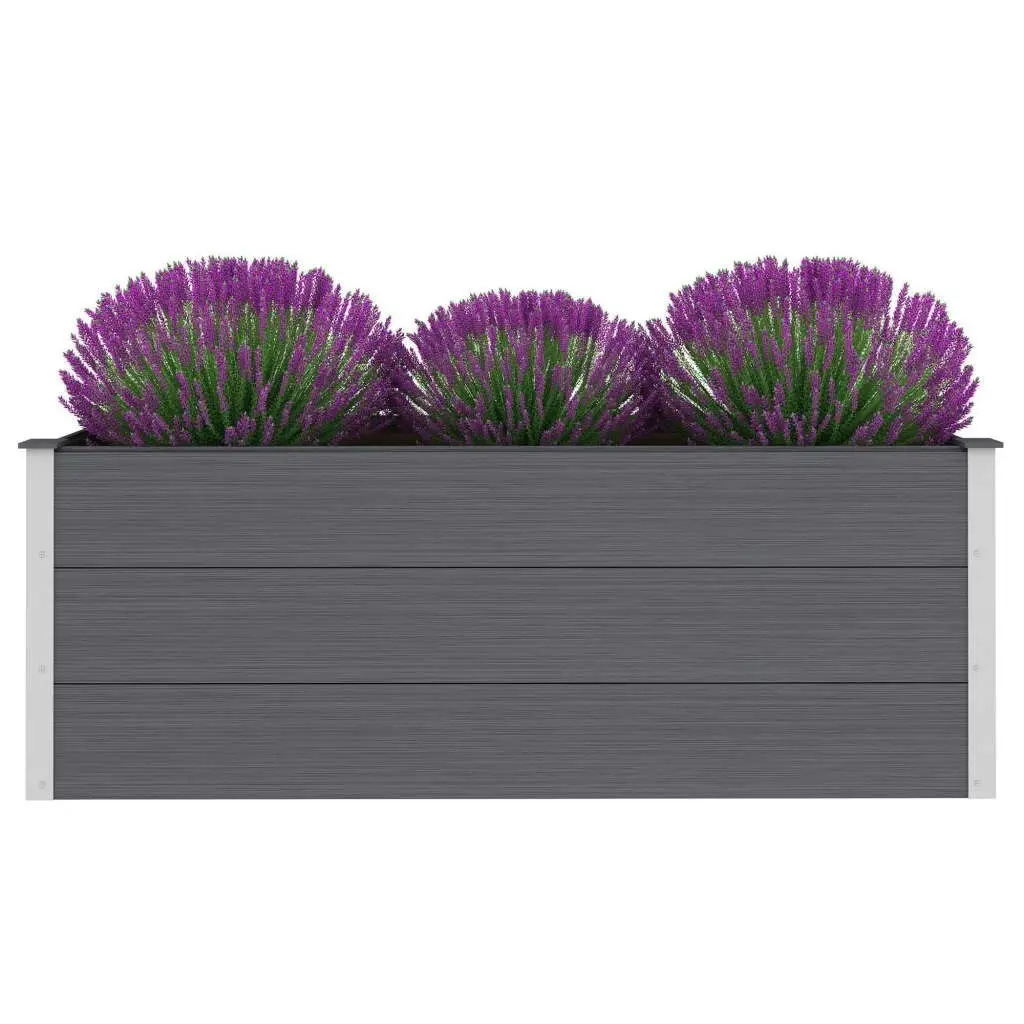 Garden Raised Bed WPC 150x50x54 cm Grey 43607