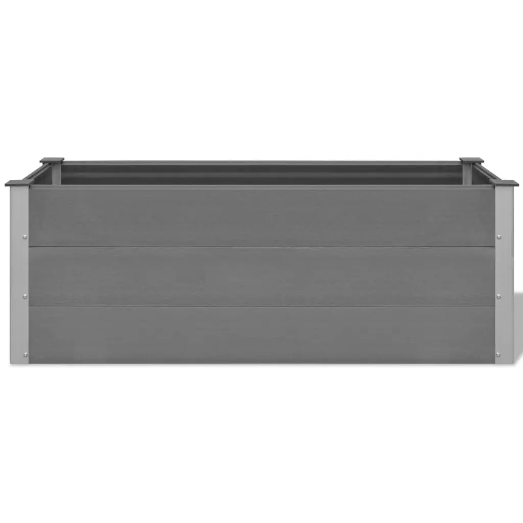 Garden Raised Bed WPC 150x50x54 cm Grey 43607