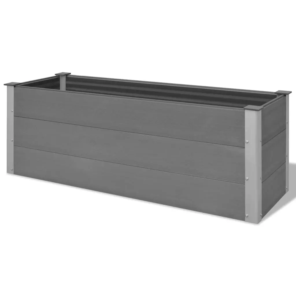 Garden Raised Bed WPC 150x50x54 cm Grey 43607