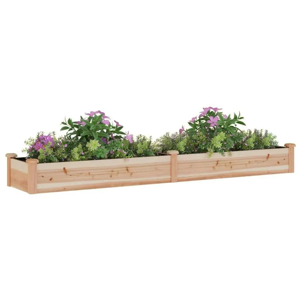 Garden Raised Bed with Liner 240x45x25 cm Solid Wood Fir 364295