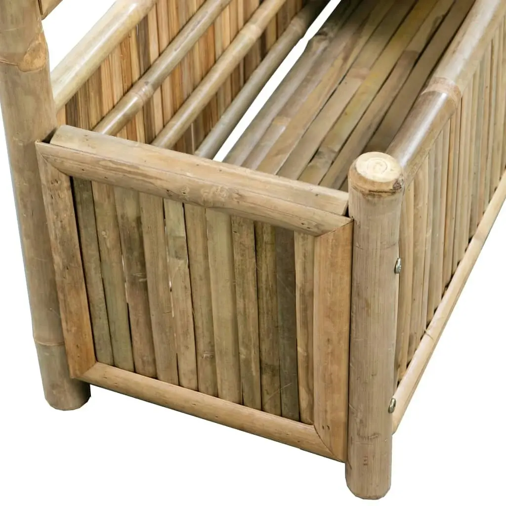 Garden Raised Bed with Trellis Bamboo 70 cm 43714