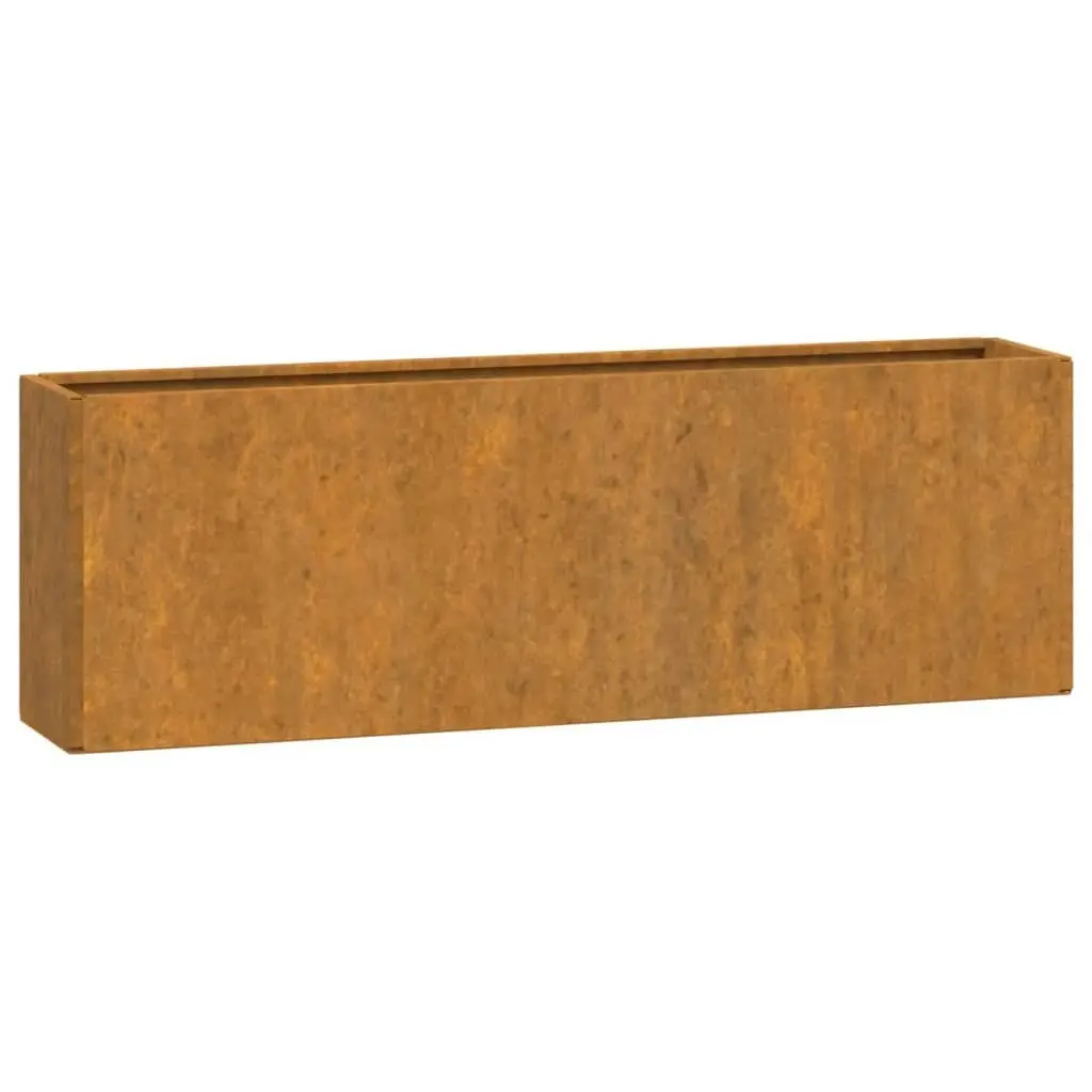 Wall Planters 2 pcs Rusty Corten Steel 53x10x17 cm 823686