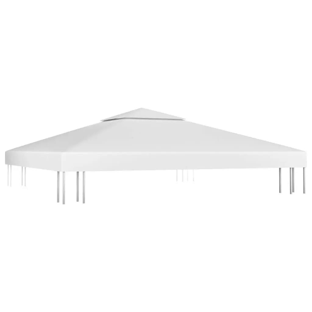 2-Tier Gazebo Top Cover 310 g/mÂ² 3x3 m White 312074