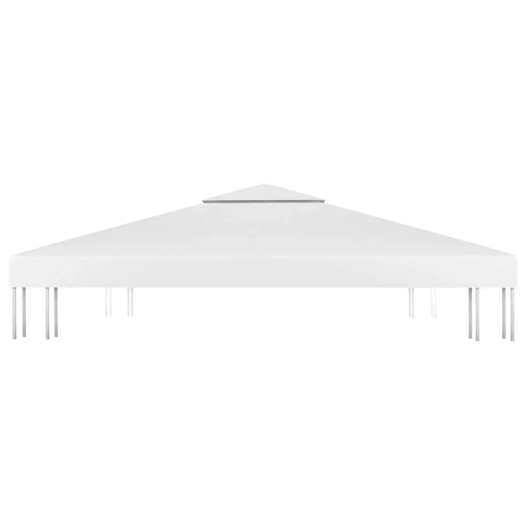 2-Tier Gazebo Top Cover 310 g/mÂ² 3x3 m White 312074