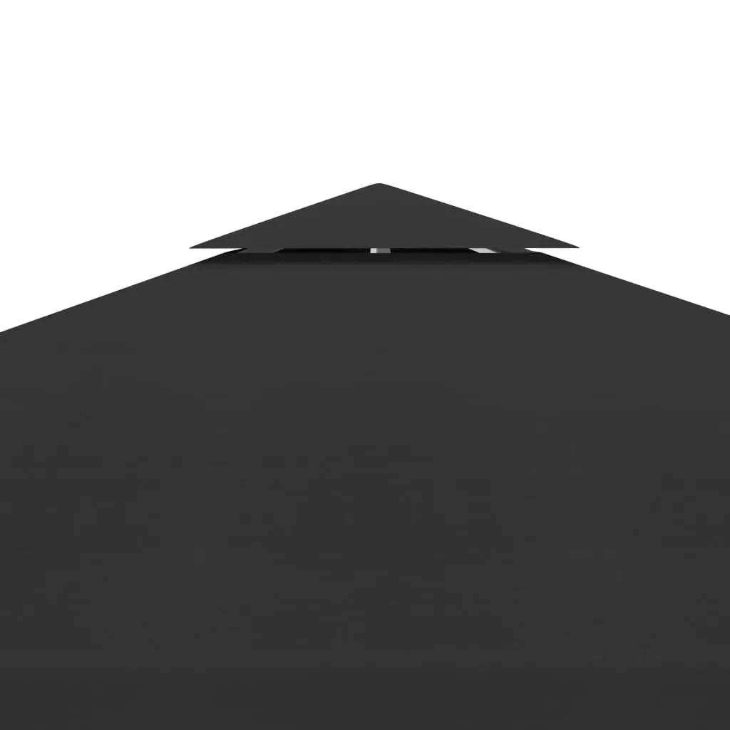 2-Tier Gazebo Top Cover 310 g/mÂ² 3x3 m Black 312072