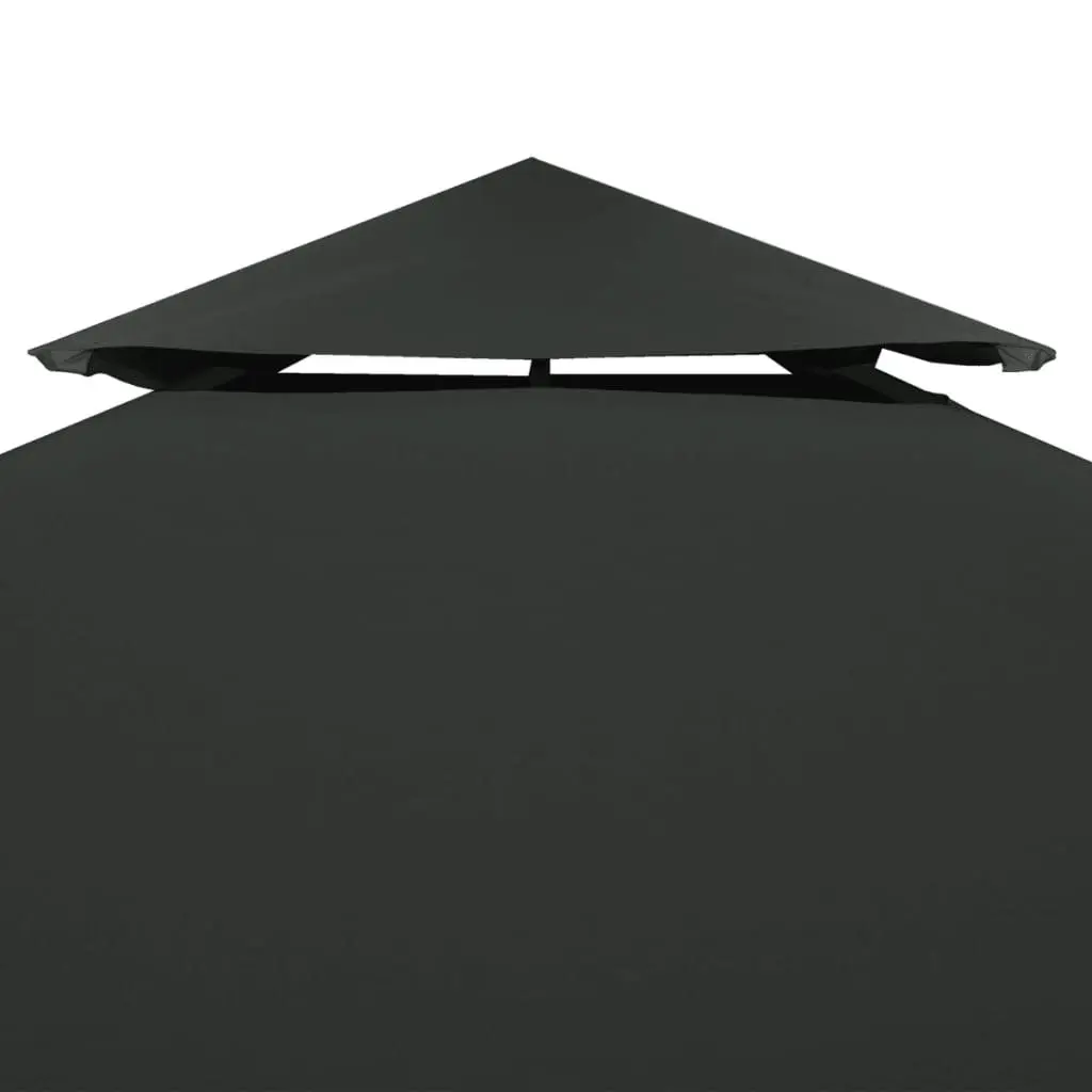 2-Tier Gazebo Top Cover 310 g/mÂ² 4x3 m Anthracite 44758