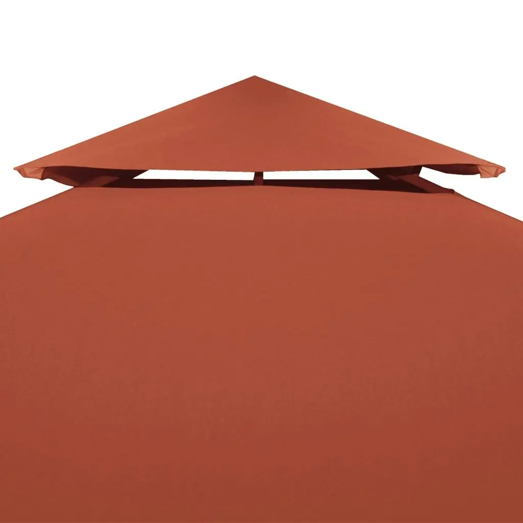 2-Tier Gazebo Top Cover 310 g/mÂ² 4x3 m Terracotta 46618