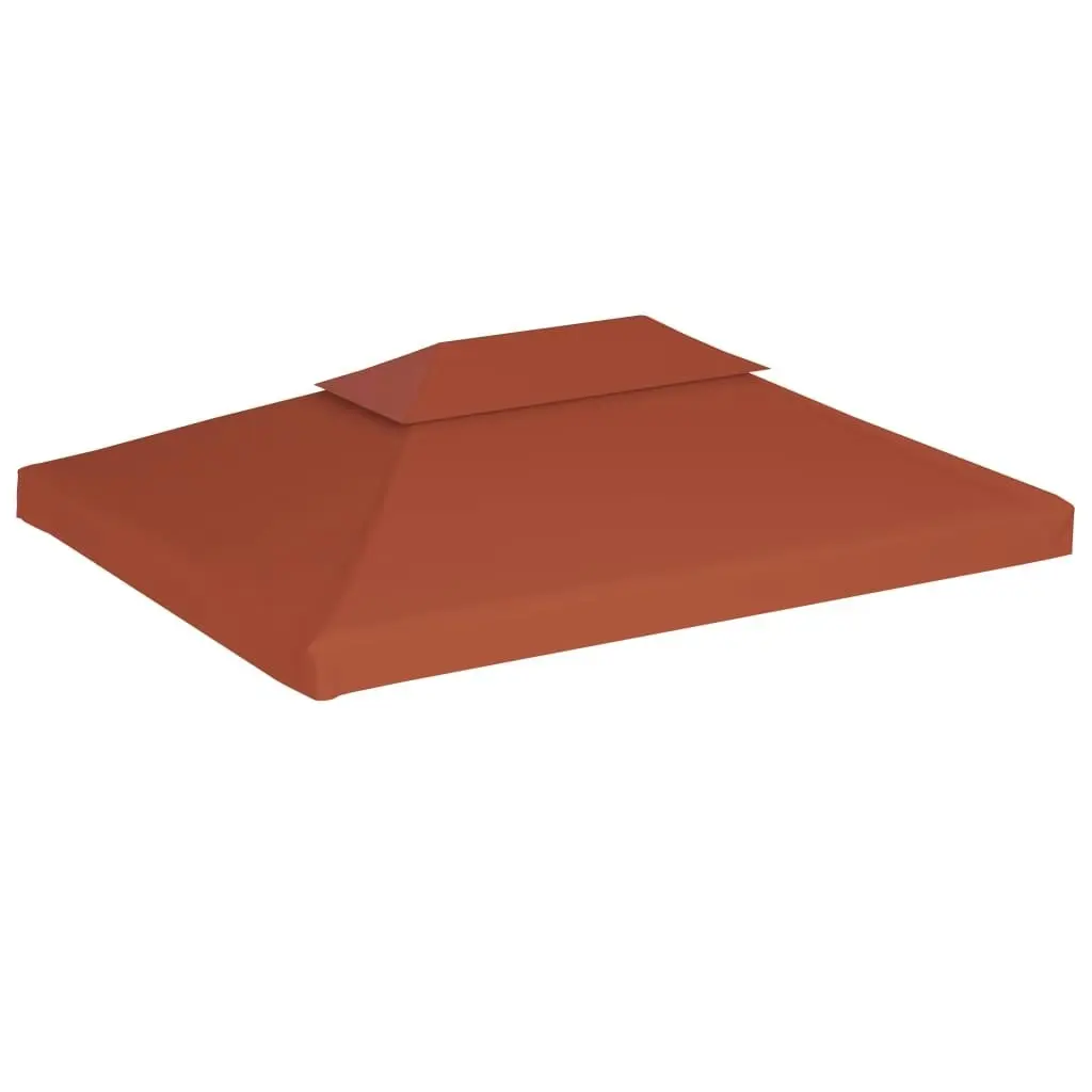 2-Tier Gazebo Top Cover 310 g/mÂ² 4x3 m Terracotta 46618