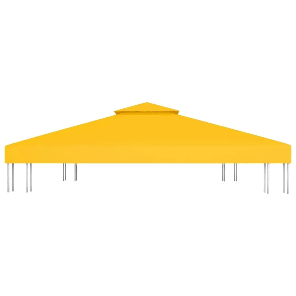 2-Tier Gazebo Top Cover 310 g/mÂ² 4x3 m Yellow 312076