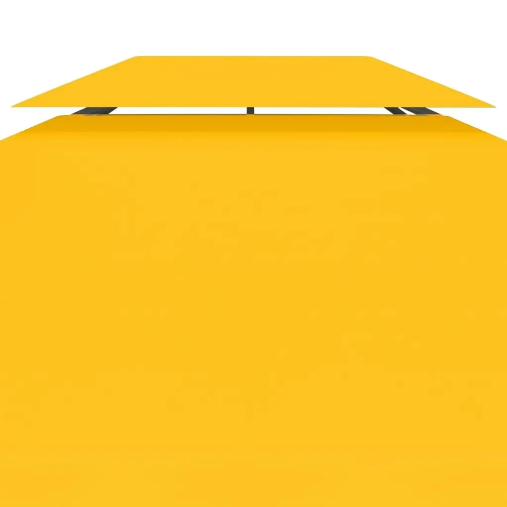 2-Tier Gazebo Top Cover 310 g/mÂ² 4x3 m Yellow 312076