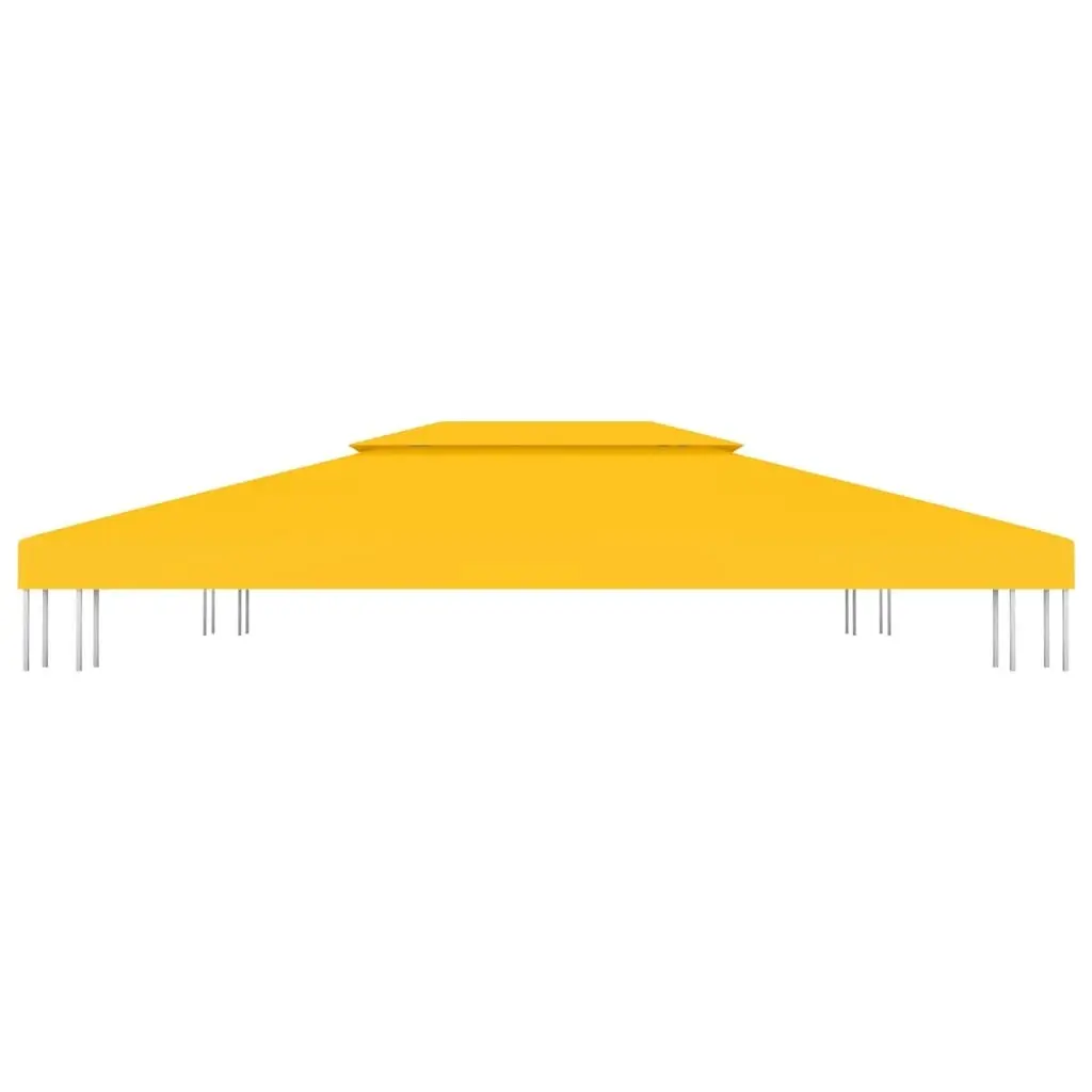 2-Tier Gazebo Top Cover 310 g/mÂ² 4x3 m Yellow 312076