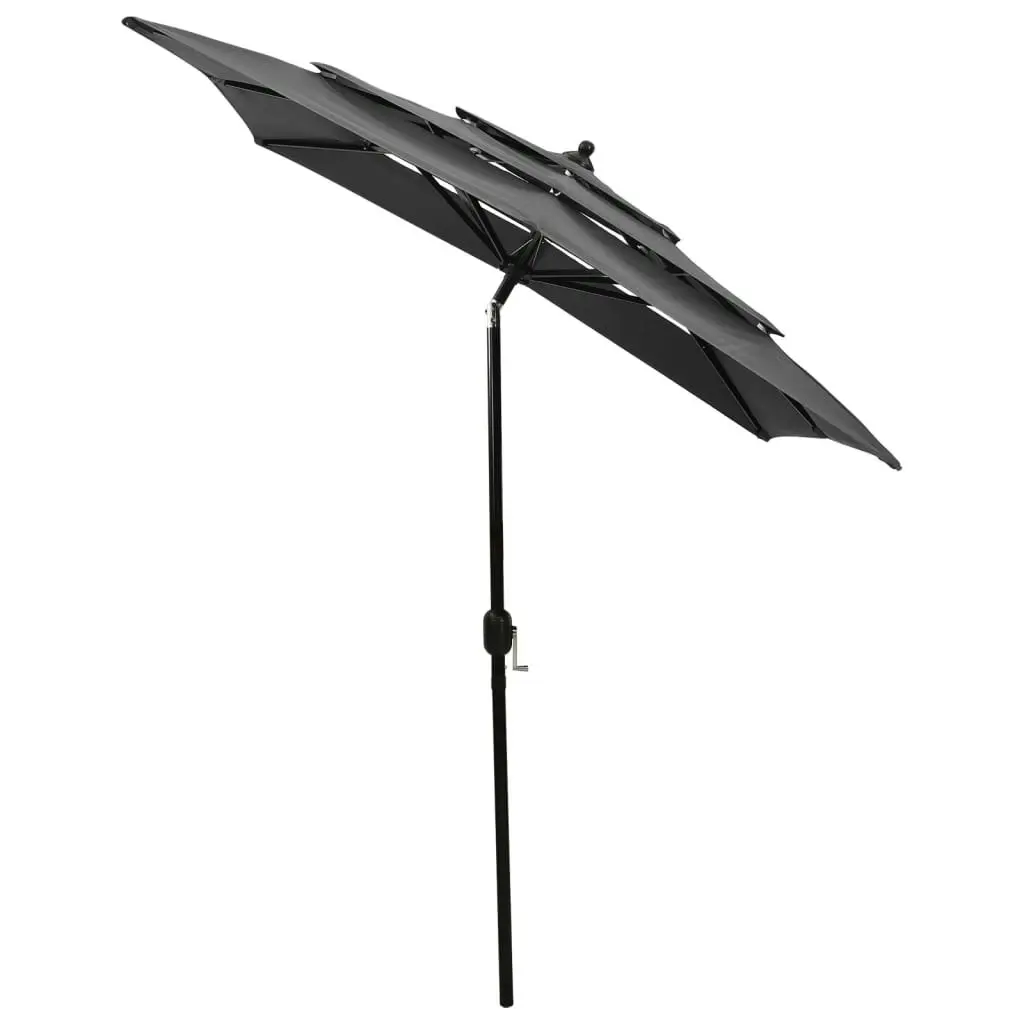 3-Tier Parasol with Aluminium Pole Anthracite 2x2 m 313846