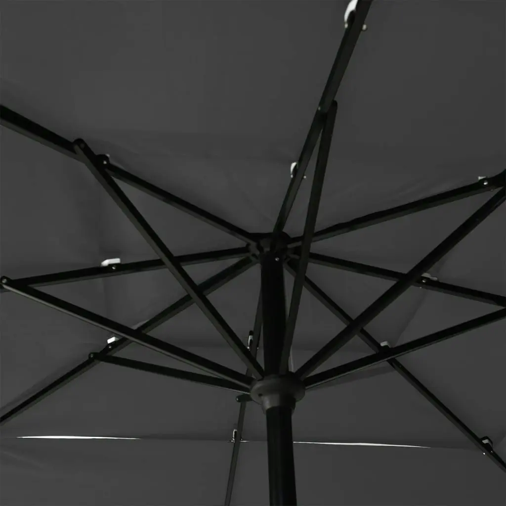 3-Tier Parasol with Aluminium Pole Anthracite 2.5x2.5 m 313838