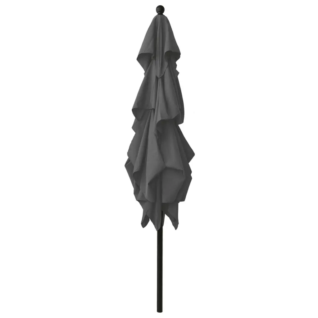 3-Tier Parasol with Aluminium Pole Anthracite 2.5x2.5 m 313838