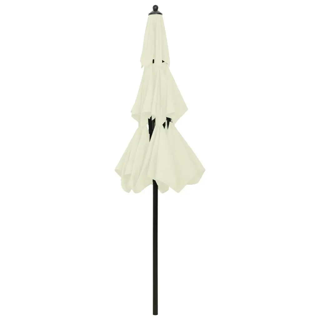 3-Tier Parasol with Aluminium Pole Sand 2.5 m 313860