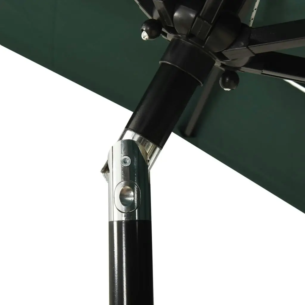 3-Tier Parasol with Aluminium Pole Green 2x2 m 313845