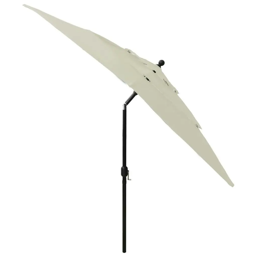 3-Tier Parasol with Aluminium Pole Sand 2.5x2.5 m 313836