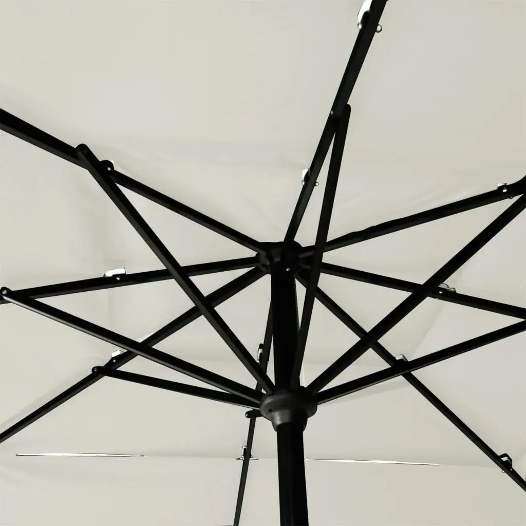 3-Tier Parasol with Aluminium Pole Sand 2.5x2.5 m 313836