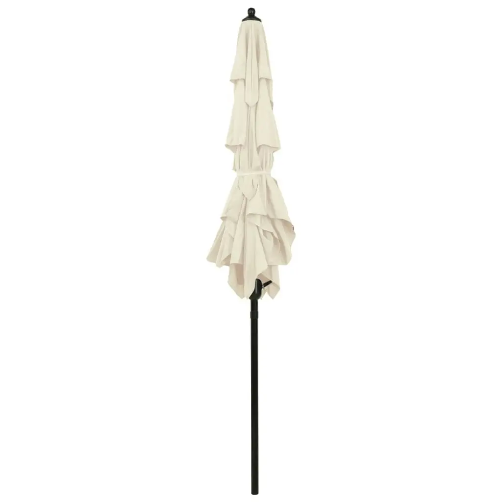 3-Tier Parasol with Aluminium Pole Sand 2x2 m 313844