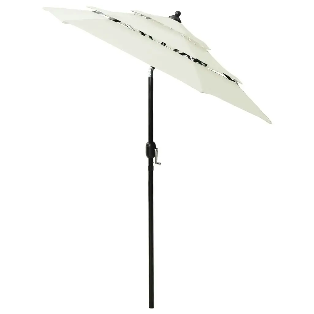 3-Tier Parasol with Aluminium Pole Sand 2 m 313852