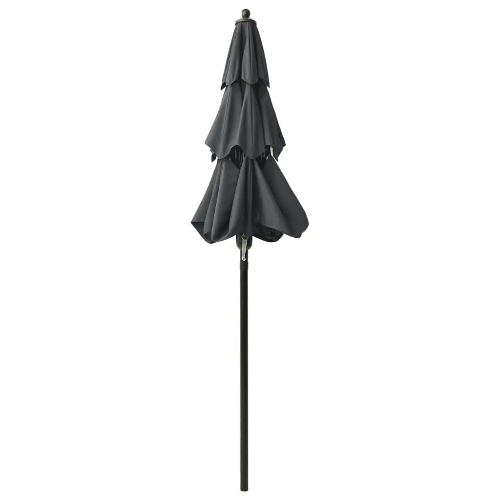 3-Tier Parasol with Aluminium Pole Anthracite 2 m 313854