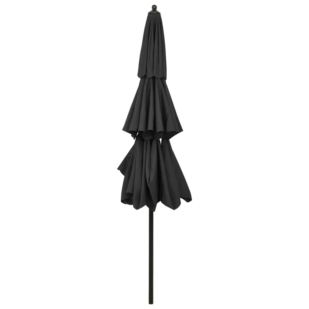 3-Tier Parasol with Aluminium Pole Anthracite 3 m 313870