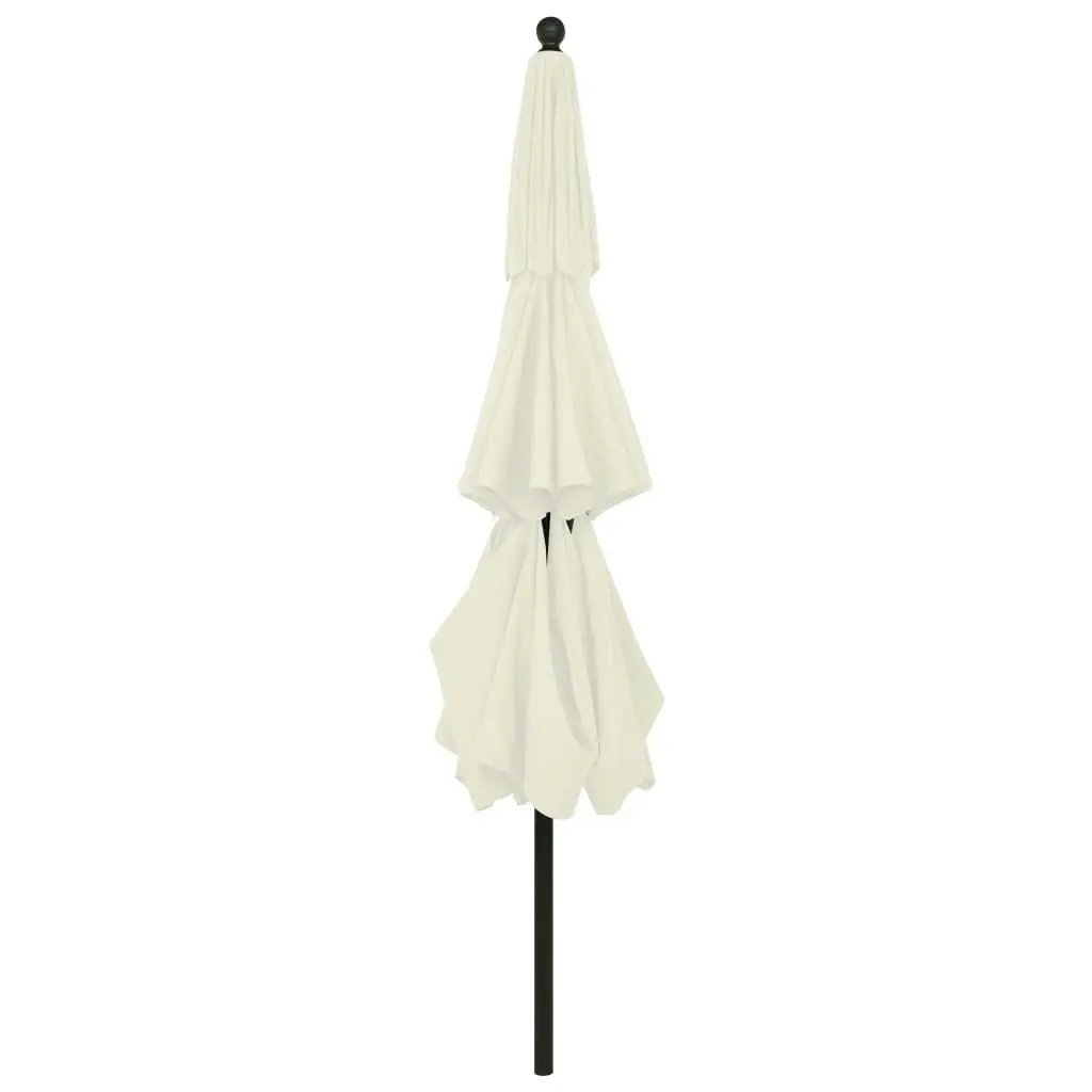 3-Tier Parasol with Aluminium Pole Sand 3.5 m 313876