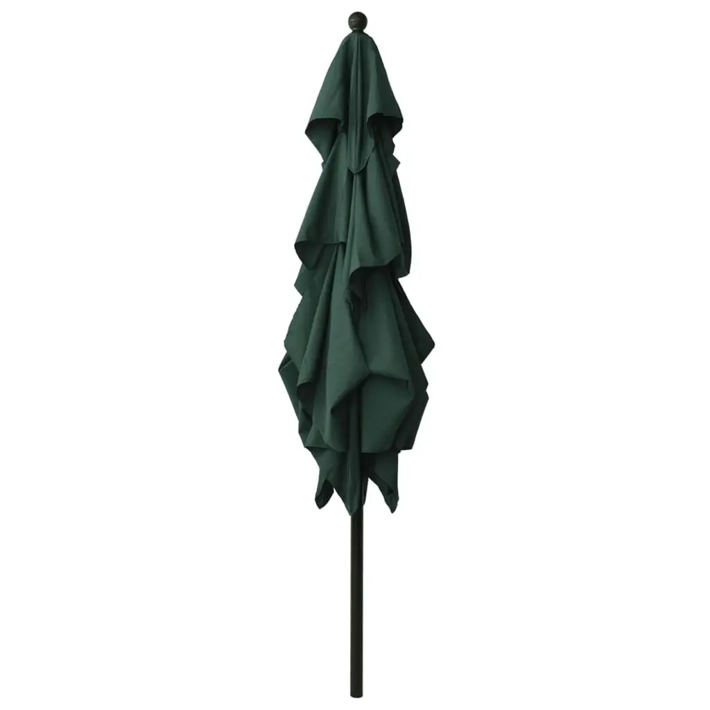 3-Tier Parasol with Aluminium Pole Green 2.5x2.5 m 313837