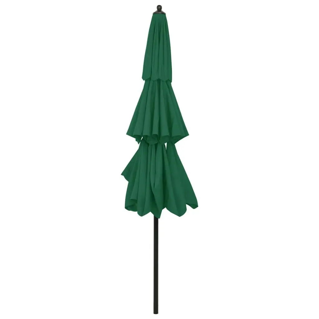 3-Tier Parasol with Aluminium Pole Green 3 m 313869